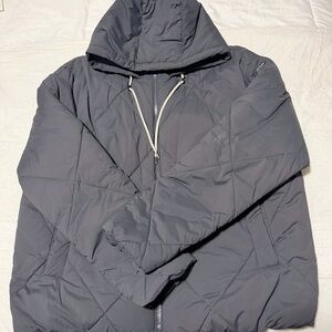 Vuori Women's Gray Quilted Hooded Jacket